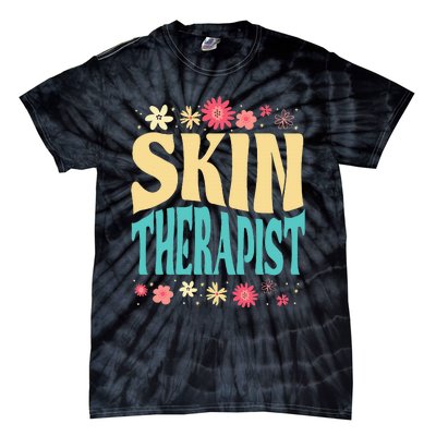 Skin Therapist Floral Outfit Skincare Specialist Beauty Tie-Dye T-Shirt