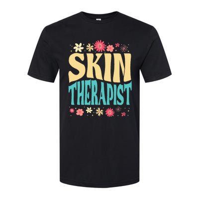 Skin Therapist Floral Outfit Skincare Specialist Beauty Softstyle CVC T-Shirt