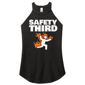 Safety Third funny Safety Third Women’s Perfect Tri Rocker Tank