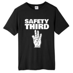 Safety Third Funny Missing Finger Safety Third Tall Fusion ChromaSoft Performance T-Shirt