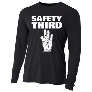 Safety Third Funny Missing Finger Safety Third Cooling Performance Long Sleeve Crew