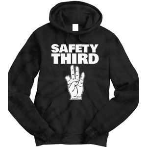 Safety Third Funny Missing Finger Safety Third Tie Dye Hoodie