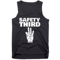 Safety Third Funny Missing Finger Safety Third Tank Top