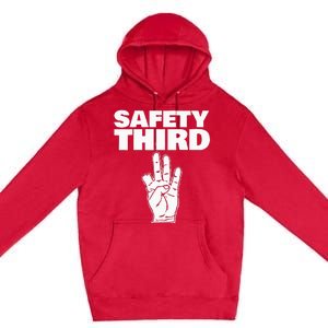 Safety Third Funny Missing Finger Safety Third Premium Pullover Hoodie