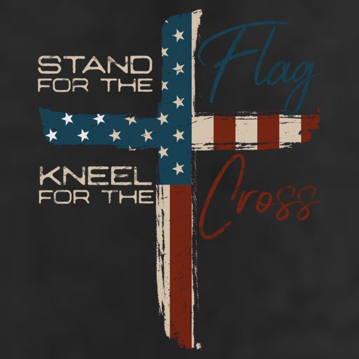 Stand The Flag And Cross Faith American Christian Great Gift Adult Drive Performance Visor