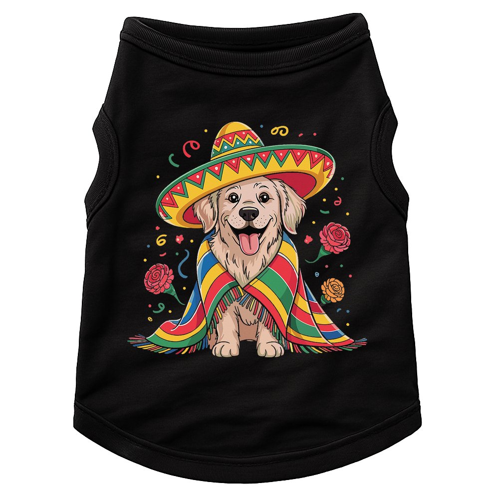 Sombrero Tacos Fiesta Pup Dog Lover Cinco De Mayo Funny Doggie Tank