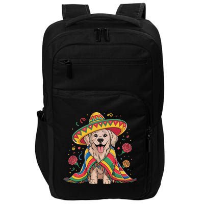 Sombrero Tacos Fiesta Pup Dog Lover Cinco De Mayo Funny Impact Tech Backpack
