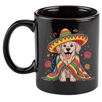 Sombrero Tacos Fiesta Pup Dog Lover Cinco De Mayo Funny 11oz C Handle Ceramic Mug