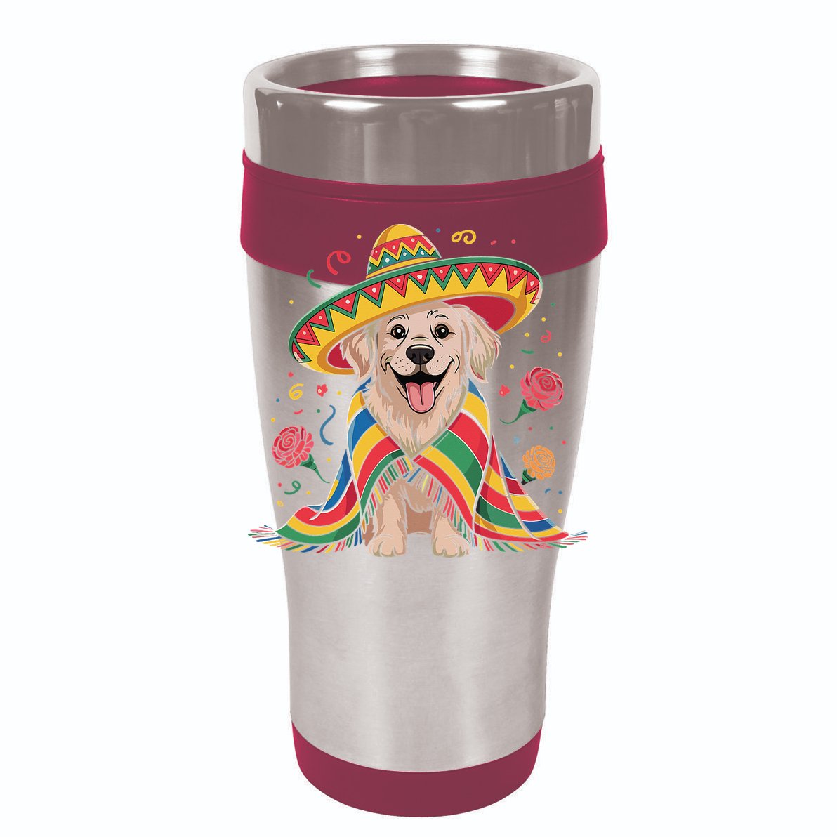 Sombrero Tacos Fiesta Pup Dog Lover Cinco De Mayo Funny Flat Bill Trucker Hat