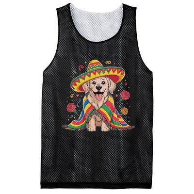 Sombrero Tacos Fiesta Pup Dog Lover Cinco De Mayo Funny Mesh Reversible Basketball Jersey Tank