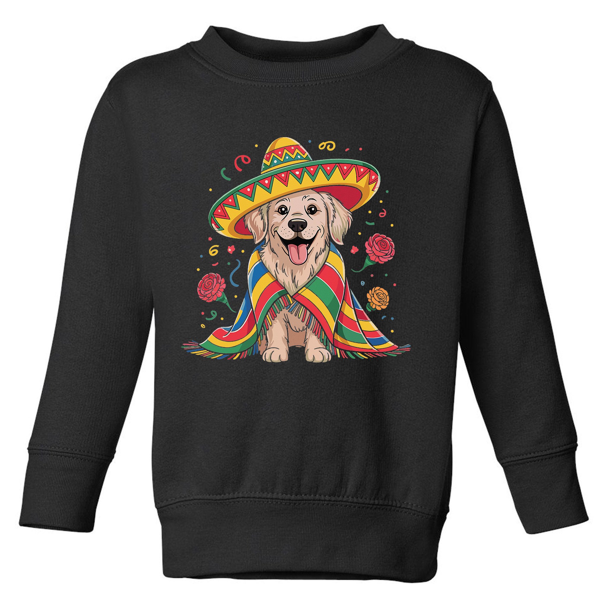 Sombrero Tacos Fiesta Pup Dog Lover Cinco De Mayo Funny Toddler Sweatshirt