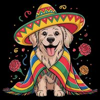 Sombrero Tacos Fiesta Pup Dog Lover Cinco De Mayo Funny Visor