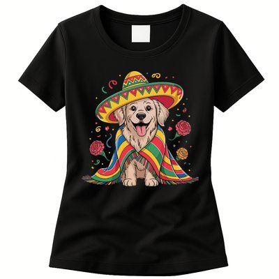 Sombrero Tacos Fiesta Pup Dog Lover Cinco De Mayo Funny Womens T-Shirt