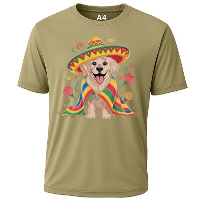 Sombrero Tacos Fiesta Pup Dog Lover Cinco De Mayo Funny Cooling Performance Crew T-Shirt