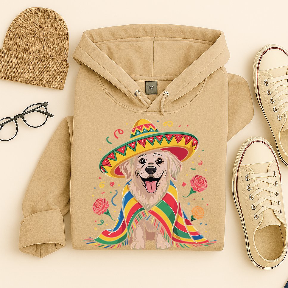Sombrero Tacos Fiesta Pup Dog Lover Cinco De Mayo Funny Hoodie