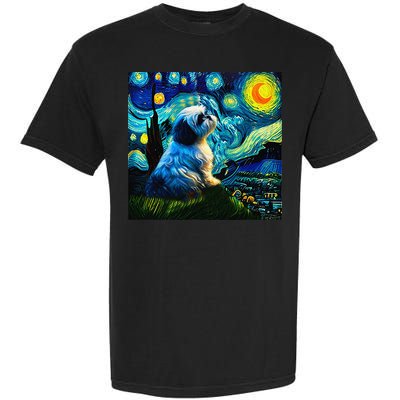 Shih Tzu Funny Dog Van Gogh Starry Night Cutes Funny Clothes Goods Gi Garment-Dyed Heavyweight T-Shirt