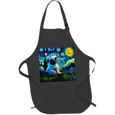 Shih Tzu Funny Dog Van Gogh Starry Night Cutes Funny Clothes Goods Gi Apron
