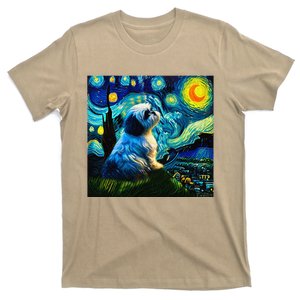 Shih Tzu Funny Dog Van Gogh Starry Night Cutes Funny Clothes Goods Gi T-Shirt