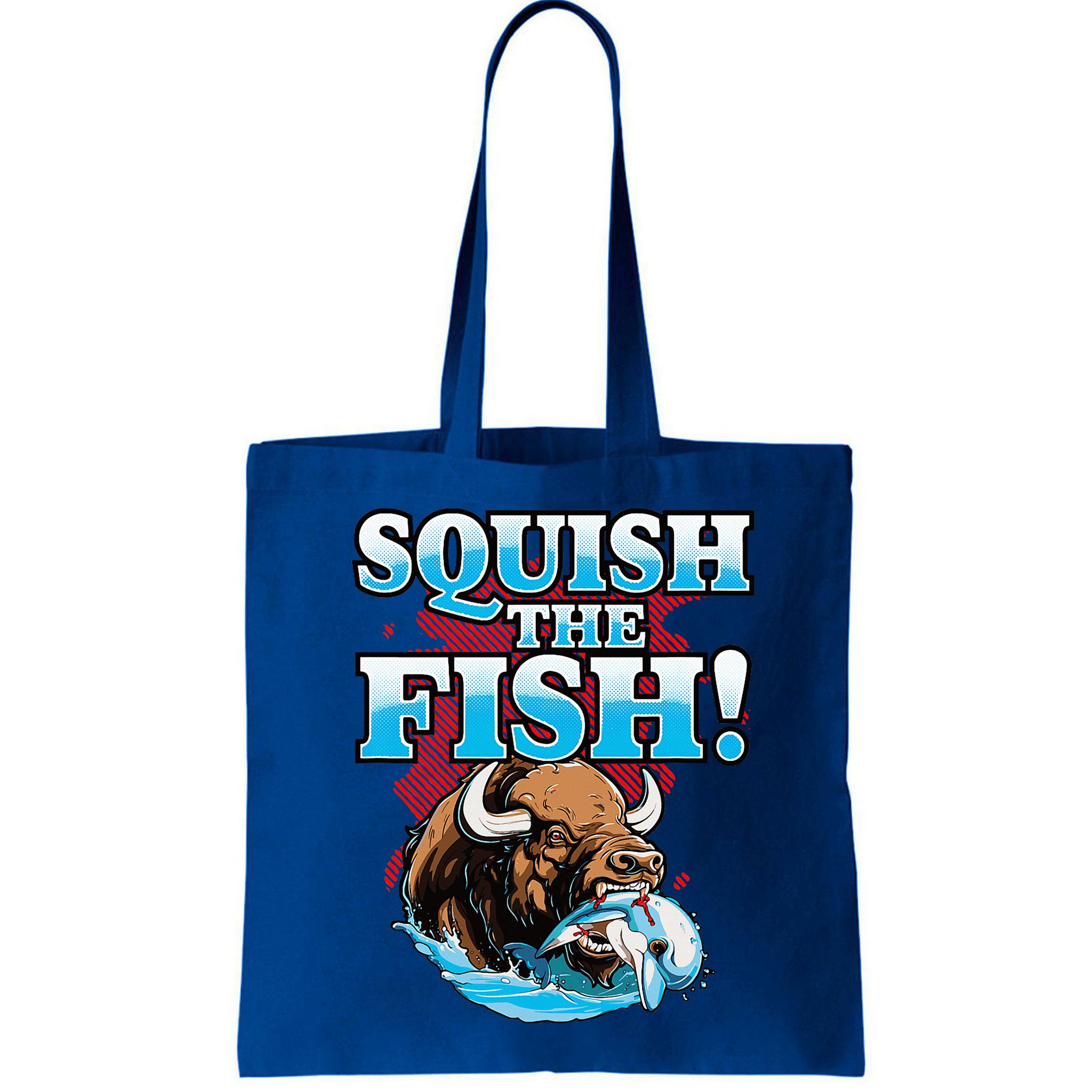 SQUISH THE FISH bison eating dolphin food chain fantasy Bag