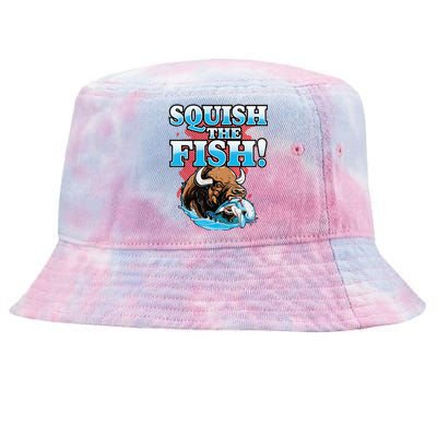 SQUISH THE FISH bison eating dolphin food chain fantasy Tie-Dyed Bucket Hat