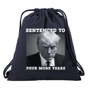 Sentenced To Four More Years Funny Mugshot President Drawstring Bag