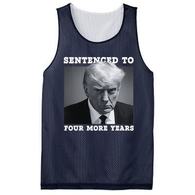 Sentenced To Four More Years Funny Mugshot President Mesh Reversible Basketball Jersey Tank