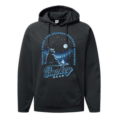 Stargazing Thanks For Helping Prevent Wildfires Performance Fleece Hoodie