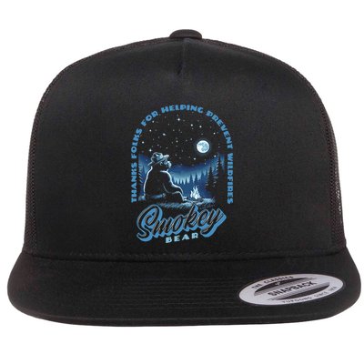 Stargazing Thanks For Helping Prevent Wildfires Flat Bill Trucker Hat