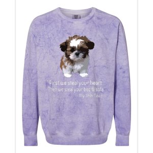 Shih Tzu Funny Colorblast Crewneck Sweatshirt