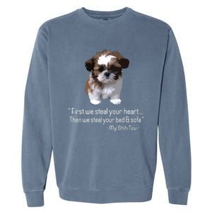 Shih Tzu Funny Garment-Dyed Sweatshirt