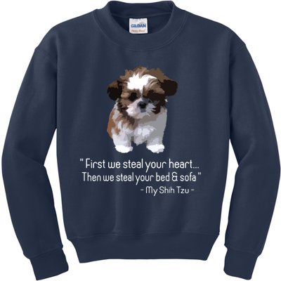 Shih Tzu Funny Kids Sweatshirt