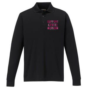 Support The Fighters Admire The Survivors Honor The Taken Performance Long Sleeve Polo