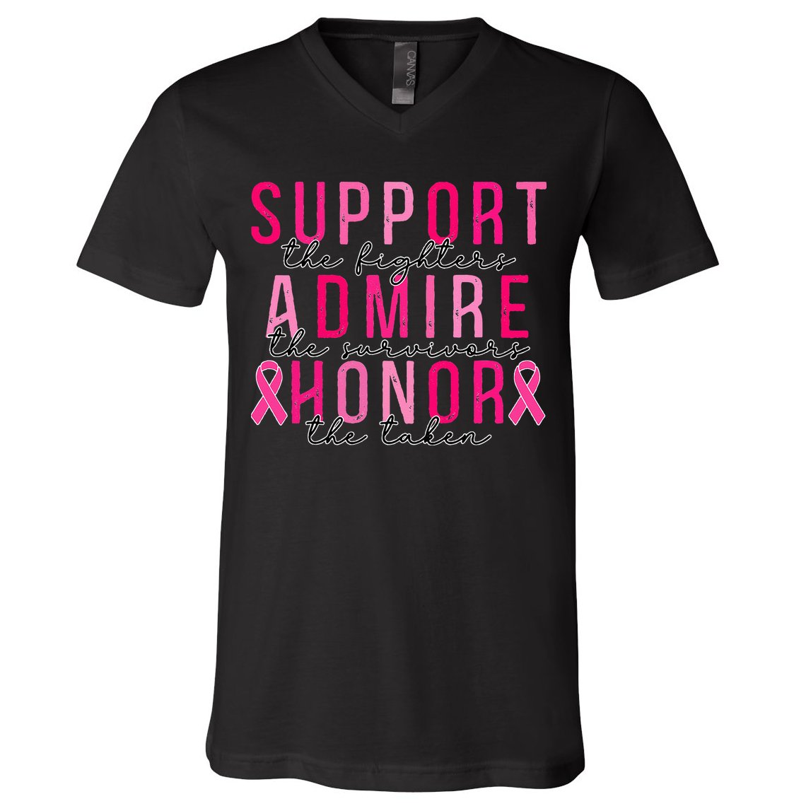 Support The Fighters Admire The Survivors Honor The Taken V-Neck T-Shirt