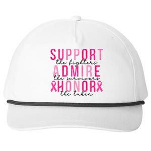 Support The Fighters Admire The Survivors Honor The Taken Snapback Five-Panel Rope Hat