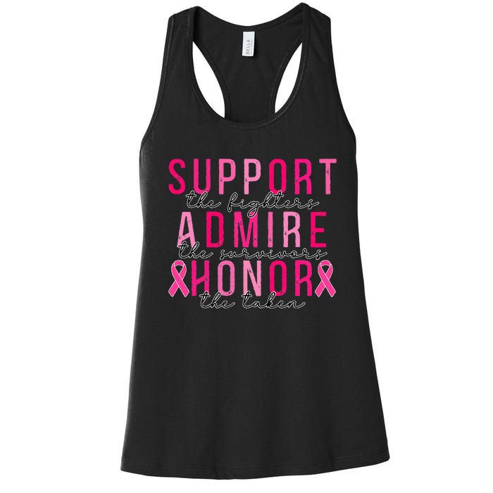 Support The Fighters Admire The Survivors Honor The Taken Women's Racerback Tank