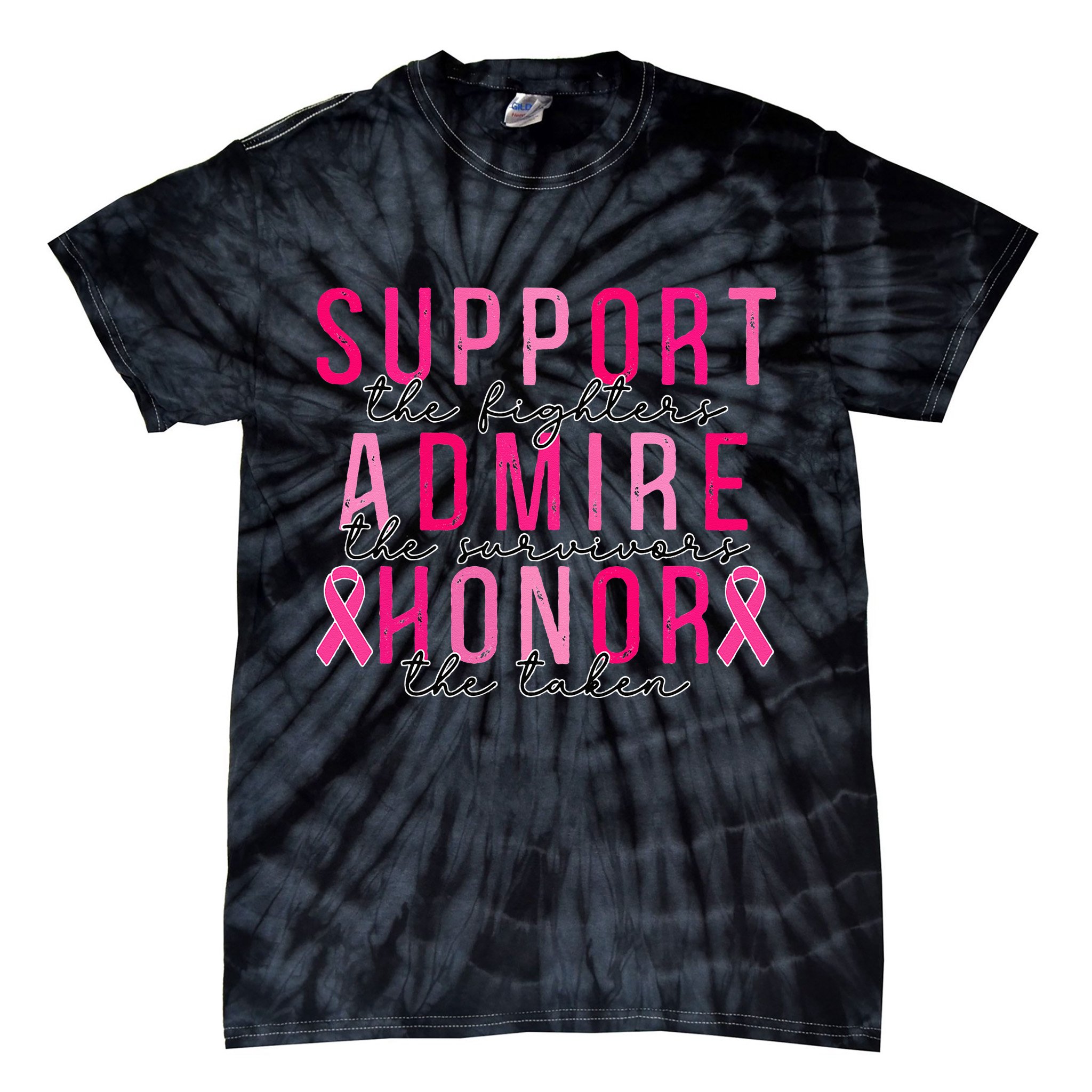 Support The Fighters Admire The Survivors Honor The Taken Tie-Dye T-Shirt