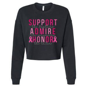 Support The Fighters Admire The Survivors Honor The Taken Cropped Pullover Crew