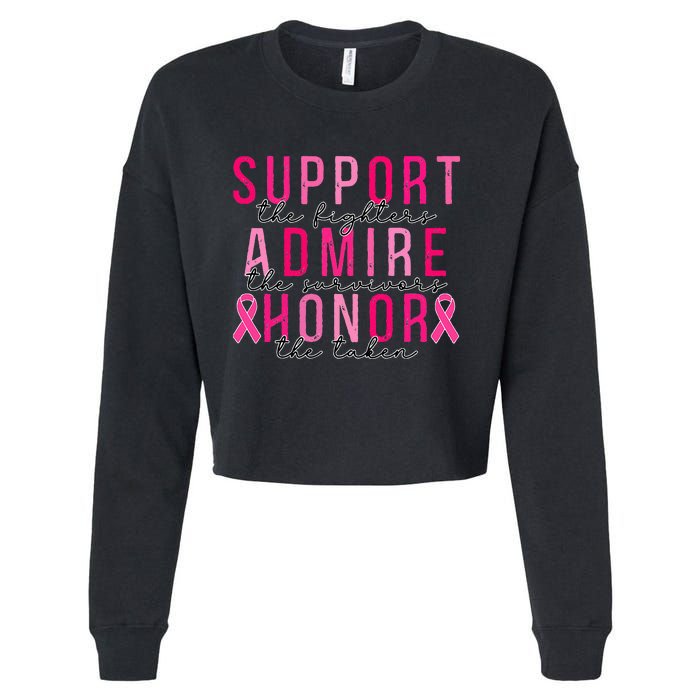 Support The Fighters Admire The Survivors Honor The Taken Cropped Pullover Crew