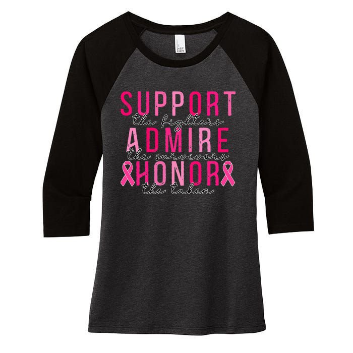 Support The Fighters Admire The Survivors Honor The Taken Women's Tri-Blend 3/4-Sleeve Raglan Shirt