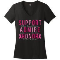 Support The Fighters Admire The Survivors Honor The Taken Women's V-Neck T-Shirt