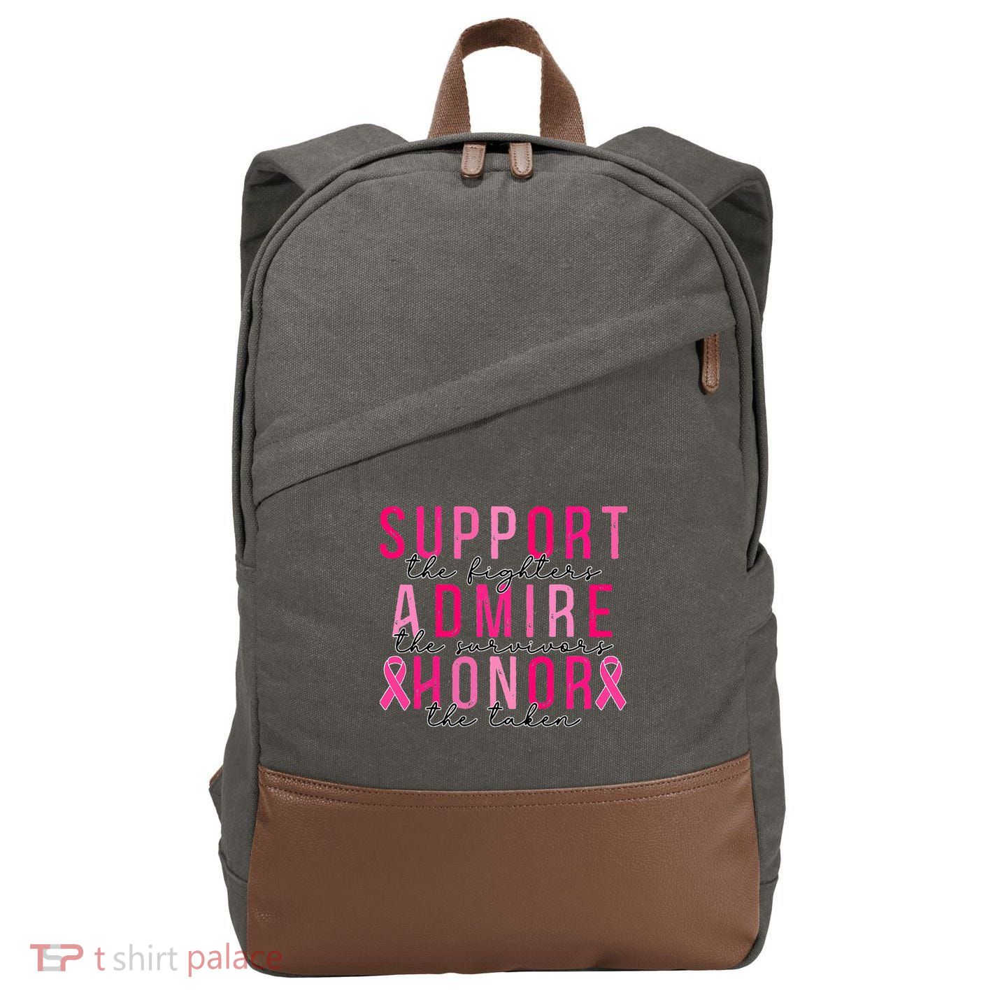 Support The Fighters Admire The Survivors Honor The Taken Cotton Canvas Backpack