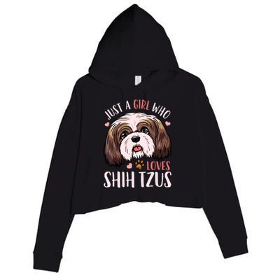 Shih Tzu Funny Crop Fleece Hoodie