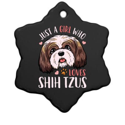 Shih Tzu Funny Ceramic Star Ornament