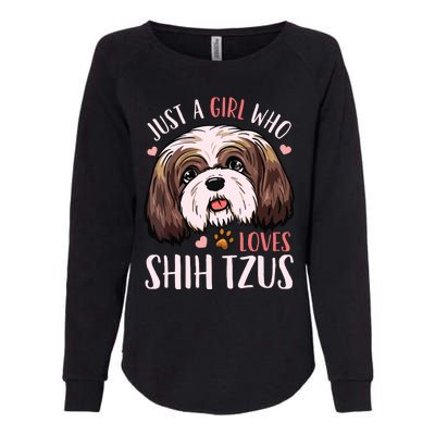 Shih Tzu Funny Womens California Wash Sweatshirt