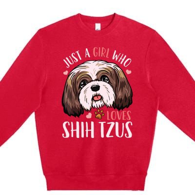 Shih Tzu Funny Premium Crewneck Sweatshirt