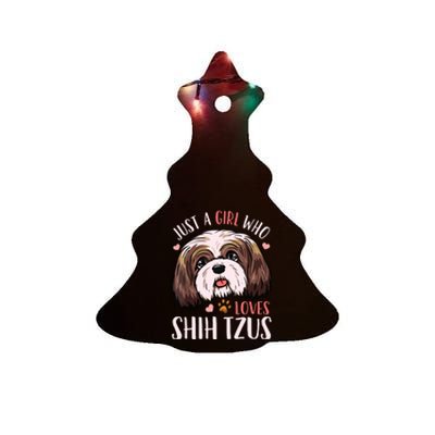 Shih Tzu Funny Ceramic Tree Ornament