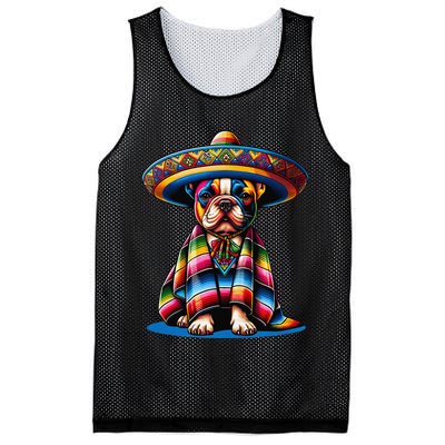 Sombrero Tacos Fiesta French Bulldog Lover Cinco De Mayo Mesh Reversible Basketball Jersey Tank