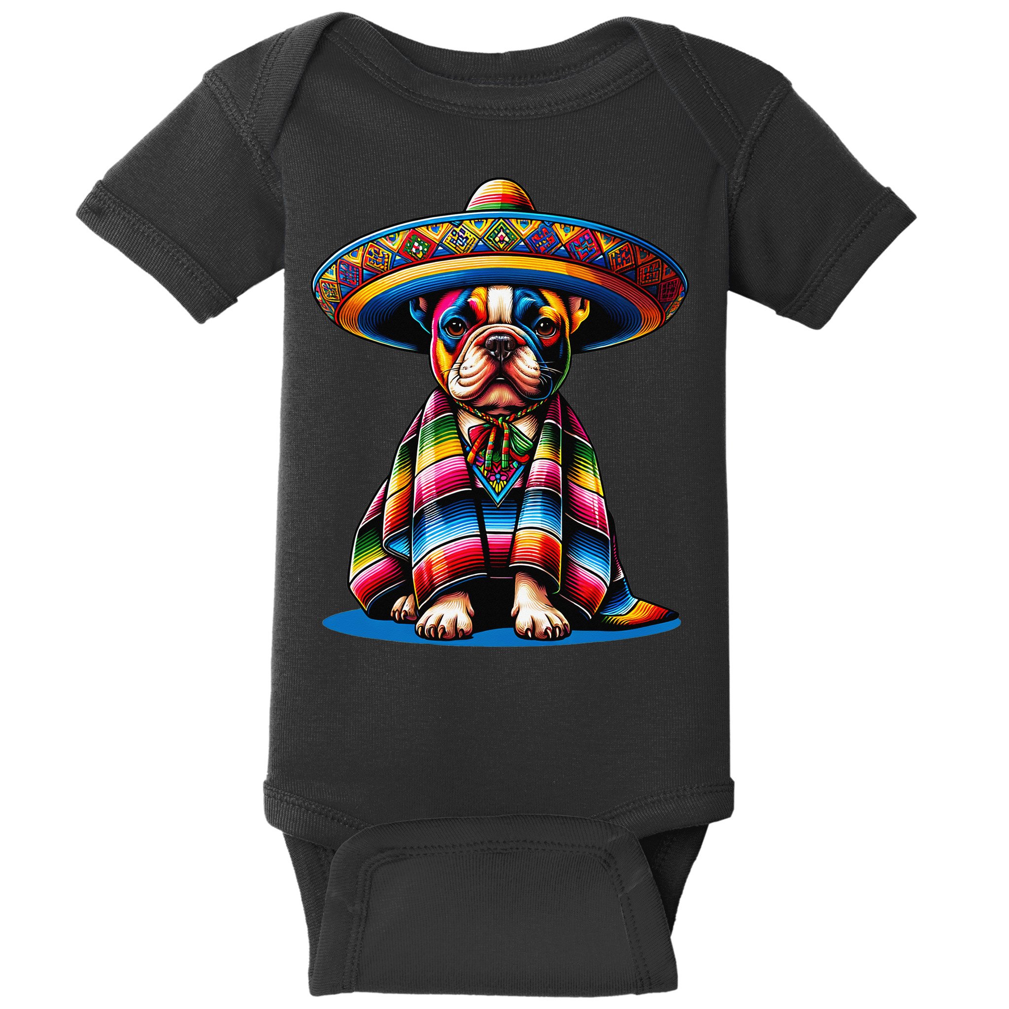 Sombrero Tacos Fiesta French Bulldog Lover Cinco De Mayo Baby Bodysuit