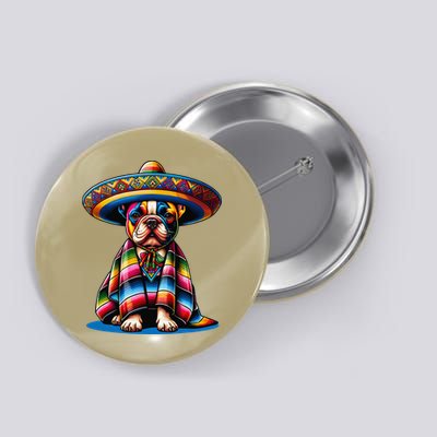 Sombrero Tacos Fiesta French Bulldog Lover Cinco De Mayo Button