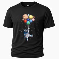 Space Themed For Women Outer Space Moon Galaxy Astronaut Cooling Performance Crew T-Shirt